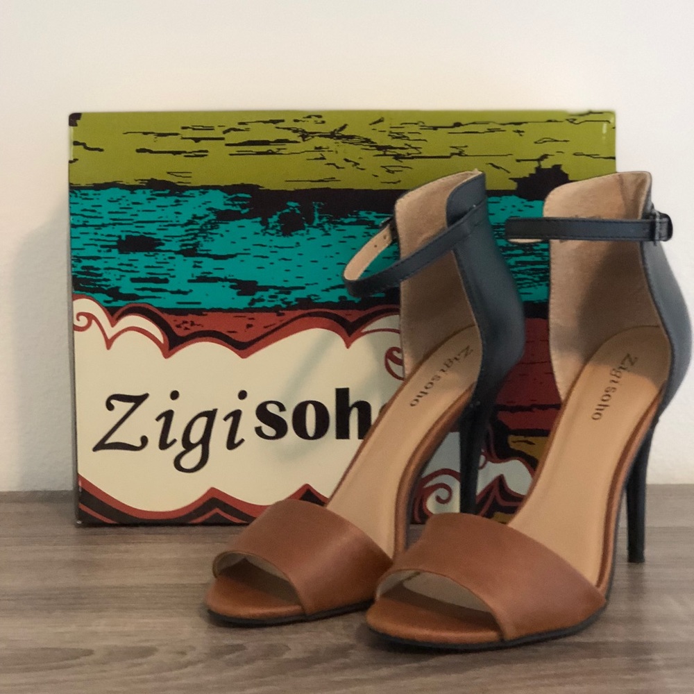 Ziti Soho two toned leather heels
